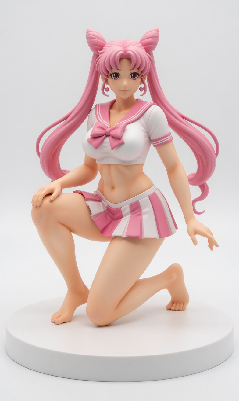 Figura garage kit Chibiusu Tsukino · estilo Cyber · cyber resina · resina pintada a mano · Garage Kit Studio
