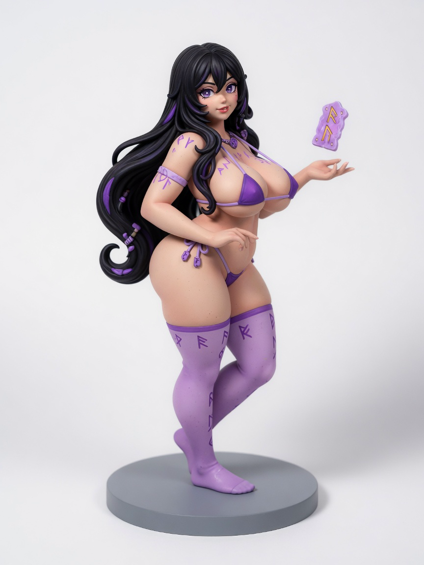 Figura garage kit Caulifly · estilo Runas · maga de runas · resina pintada a mano · Garage Kit Studio
