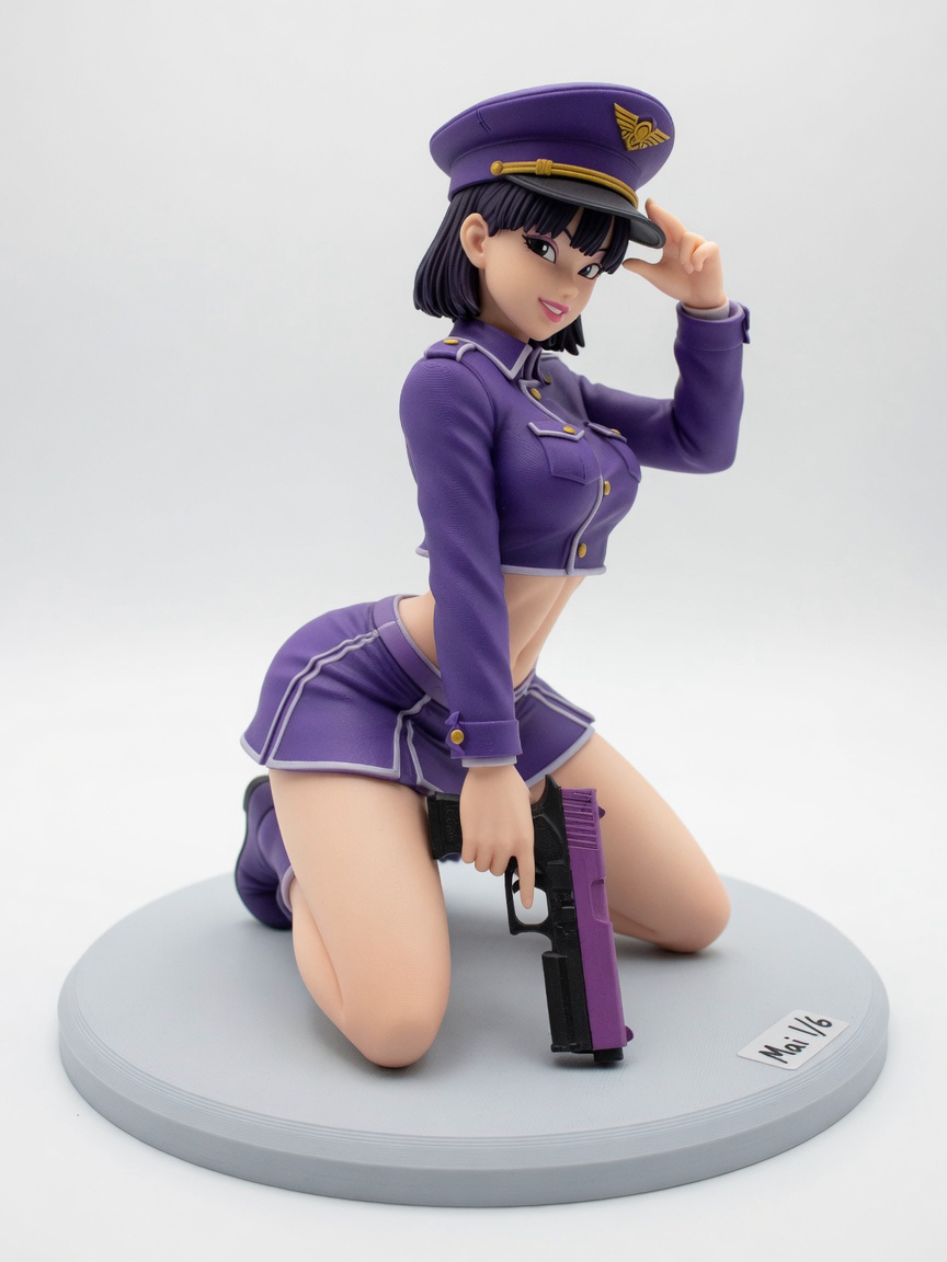 Figura garage kit Mau · estilo Brillo · companion luminoso · resina pintada a mano · Garage Kit Studio