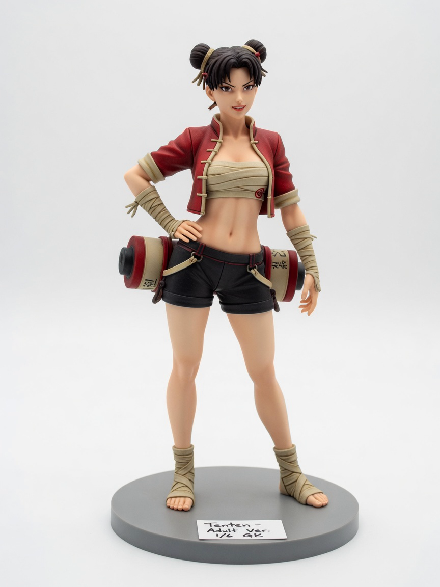 Figura garage kit Tentene · estilo Cyber · cyber resina · resina pintada a mano · Garage Kit Studio