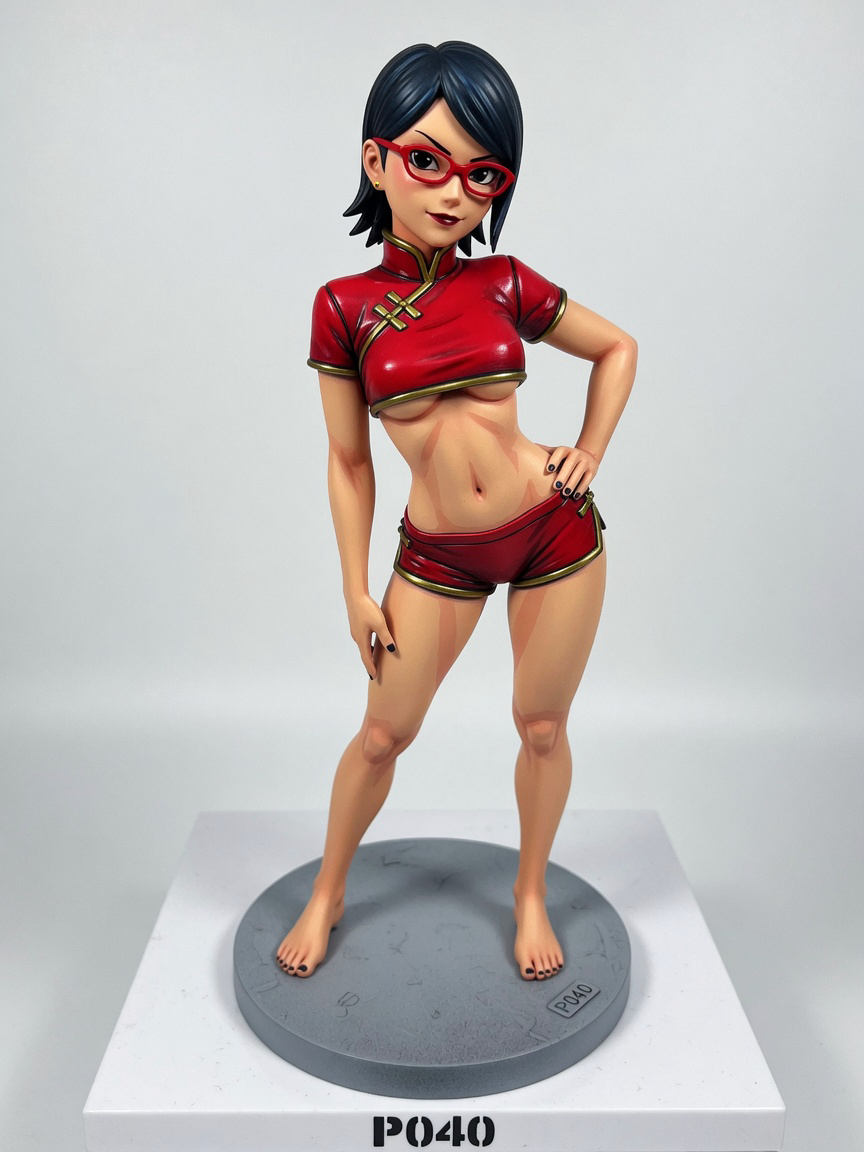Figura garage kit Saradi Uchiha · estilo Brillo · companion luminoso · resina pintada a mano · Garage Kit Studio