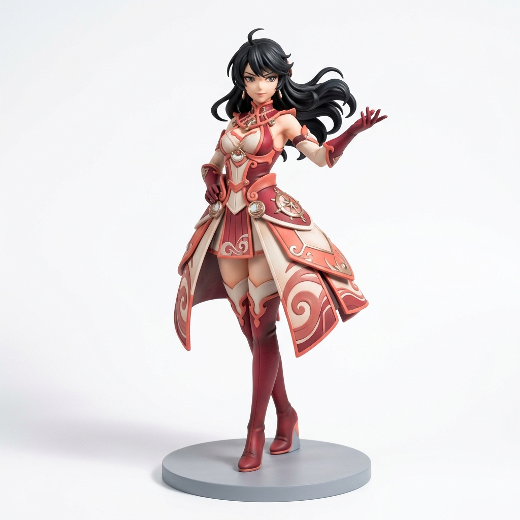 Figura garage kit Mikassa Ackerman · estilo Magia · heroina magica artesanal · resina pintada a mano · Garage Kit Studio