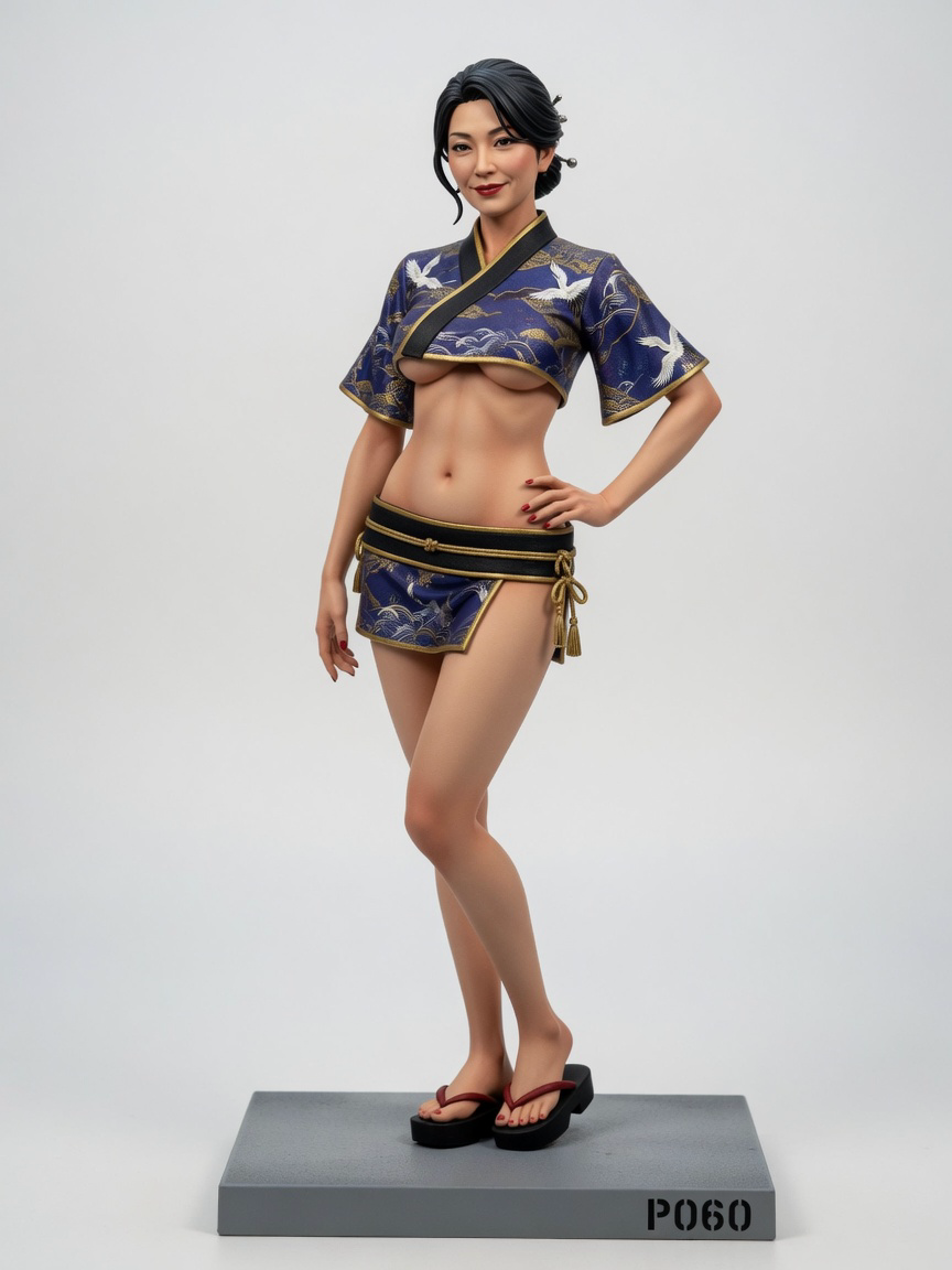 Figura garage kit Kiyomy Azumabito · estilo Brillo · companion luminoso · resina pintada a mano · Garage Kit Studio