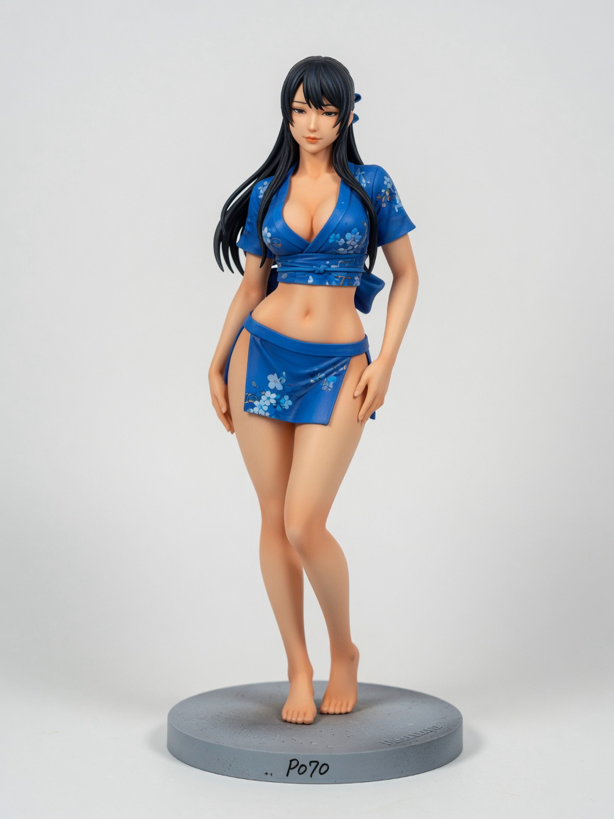 Figura garage kit Hinatsura · estilo Brillo · companion luminoso · resina pintada a mano · Garage Kit Studio
