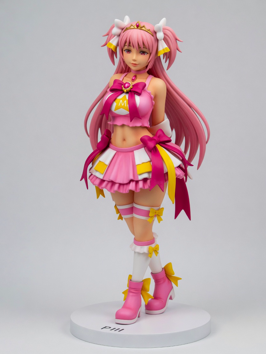 Figura garage kit Madokaa Kaname · estilo Magia · heroina magica artesanal · resina pintada a mano · Garage Kit Studio
