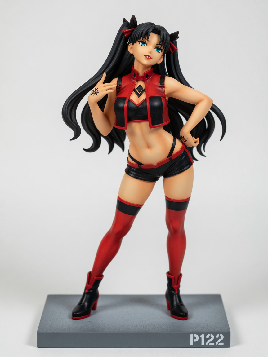 Figura garage kit Rine Tohsaka · estilo Tactica · vanguardia tactica · resina pintada a mano · Garage Kit Studio