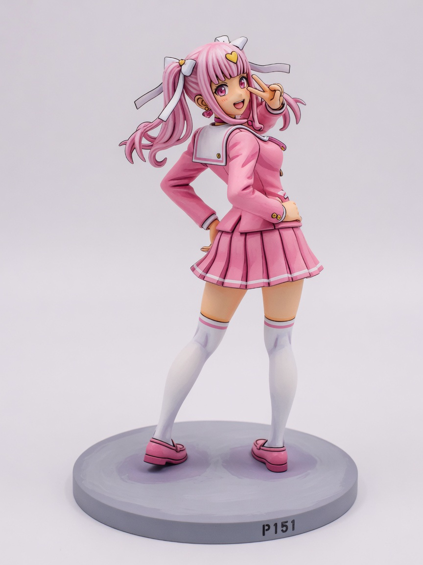 Figura garage kit Chyka Fujiwara · estilo Magia · heroina magica artesanal · resina pintada a mano · Garage Kit Studio