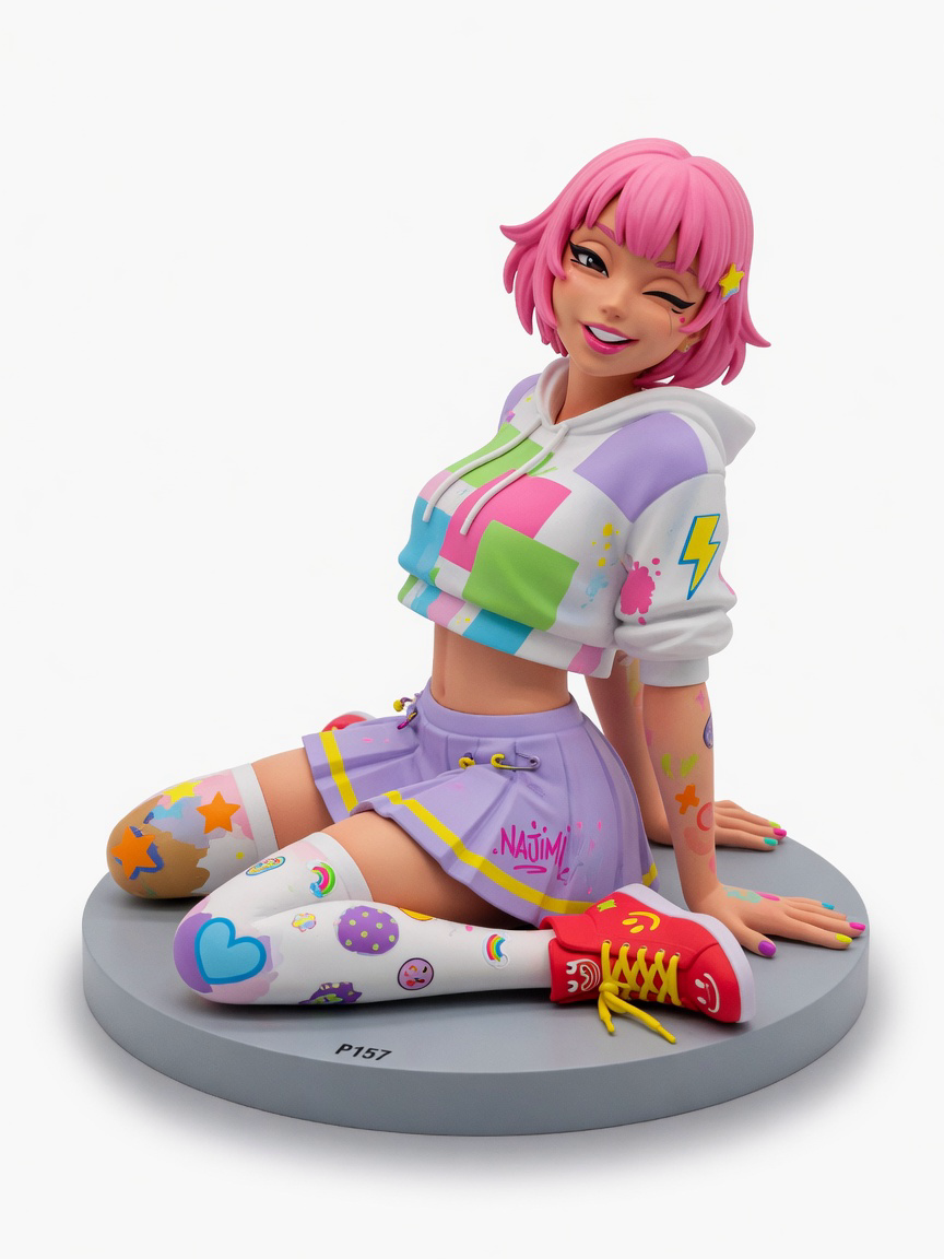 Figura garage kit Najime Osana · estilo Runas · maga de runas · resina pintada a mano · Garage Kit Studio