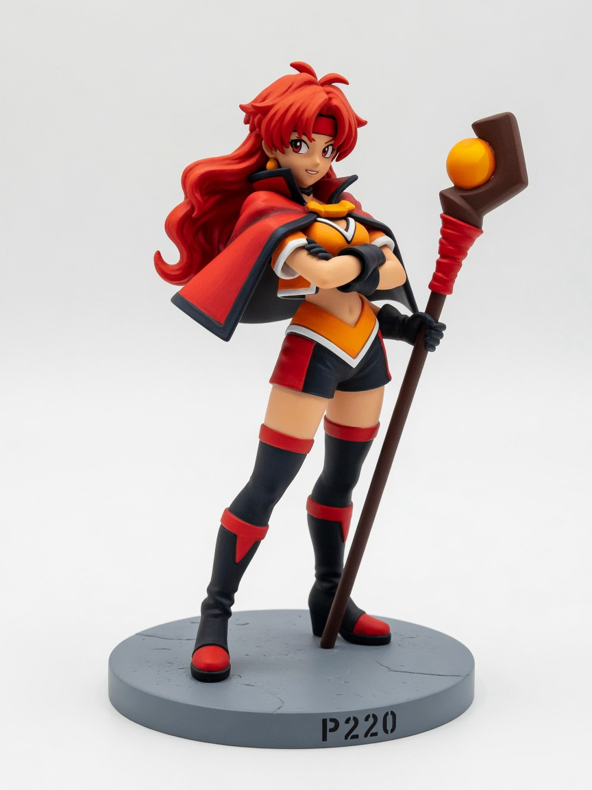 Figura garage kit Lena Inverse · estilo Brillo · companion luminoso · resina pintada a mano · Garage Kit Studio