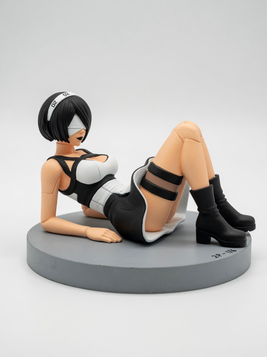 Figura garage kit 2Ph · estilo Brillo · companion luminoso · resina pintada a mano · Garage Kit Studio