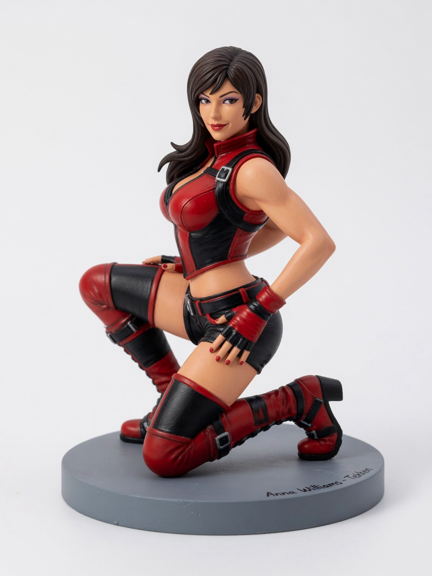 Figura garage kit Anny Williams · estilo Brillo · companion luminoso · resina pintada a mano · Garage Kit Studio