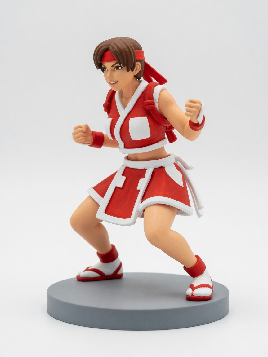 Figura garage kit Asukya Kazama · estilo Brillo · companion luminoso · resina pintada a mano · Garage Kit Studio