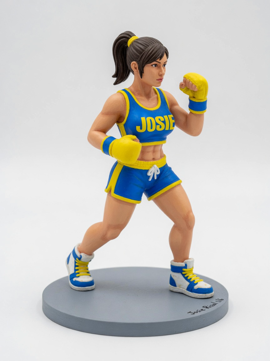 Figura garage kit Josiy Rizal · estilo Dojo · energia marcial · resina pintada a mano · Garage Kit Studio