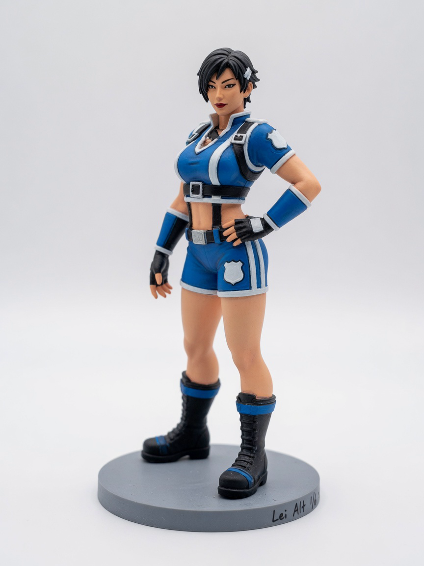Figura garage kit Leu Wulong · estilo Brillo · companion luminoso · resina pintada a mano · Garage Kit Studio