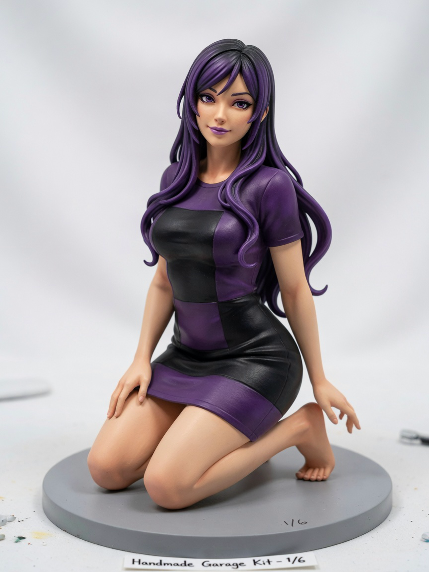Figura garage kit Kamilla · estilo Aventura · aventura urbana · resina pintada a mano · Garage Kit Studio