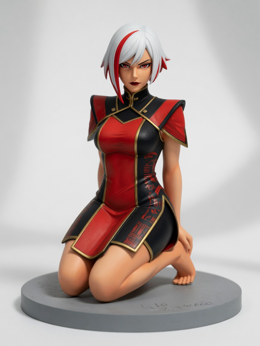 Figura garage kit Edelgardy · estilo Brillo · companion luminoso · resina pintada a mano · Garage Kit Studio