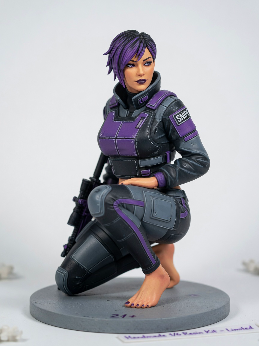 Figura garage kit Shamire · estilo Noble · nobleza de fantasia · resina pintada a mano · Garage Kit Studio
