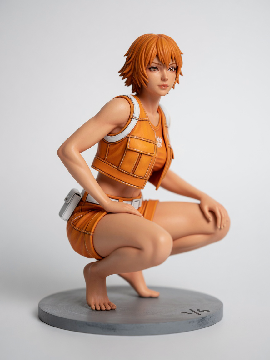 Figura garage kit Leonia · estilo Brillo · companion luminoso · resina pintada a mano · Garage Kit Studio