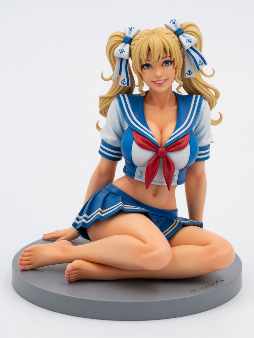 Figura garage kit Usagia Tsukino · estilo Magia · heroina magica artesanal · resina pintada a mano · Garage Kit Studio
