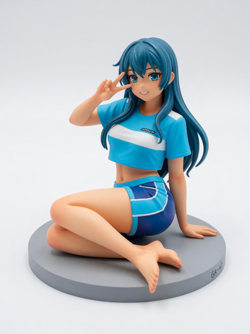 Figura garage kit Bulmya · estilo Magia · heroina magica artesanal · resina pintada a mano · Garage Kit Studio