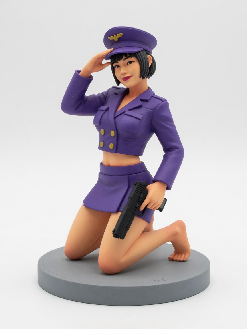Figura garage kit Mau Bloom · estilo Brillo · companion luminoso · resina pintada a mano · Garage Kit Studio