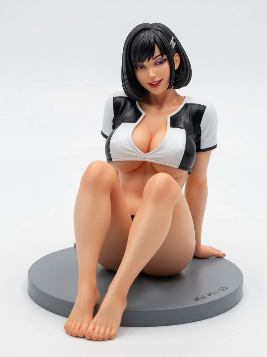 Figura garage kit Meu Mei · estilo Aventura · aventura urbana · resina pintada a mano · Garage Kit Studio