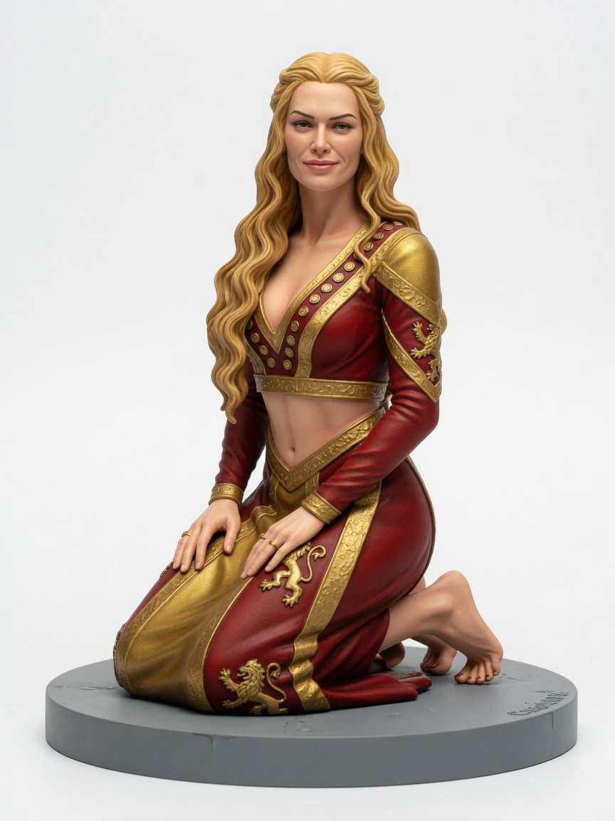 Figura garage kit Cirsei Lannister · estilo Runas · maga de runas · resina pintada a mano · Garage Kit Studio