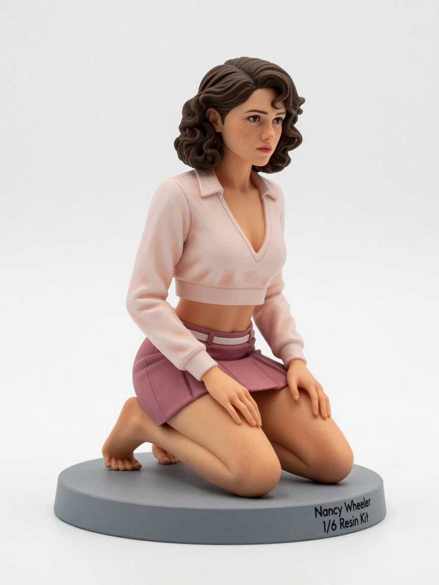 Figura garage kit Nanci Wheeler · estilo Aventura · aventura urbana live · resina pintada a mano · Garage Kit Studio