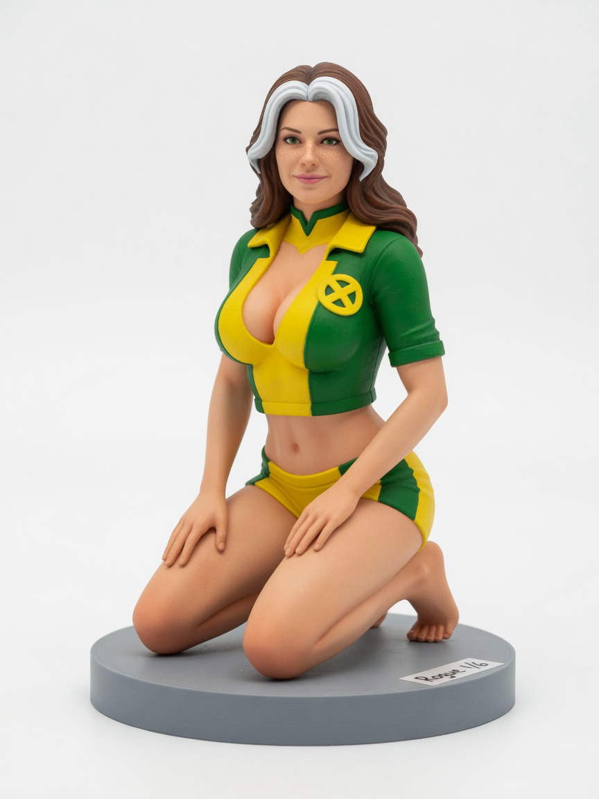 Figura garage kit Rogueh · estilo Brillo · companion luminoso · resina pintada a mano · Garage Kit Studio
