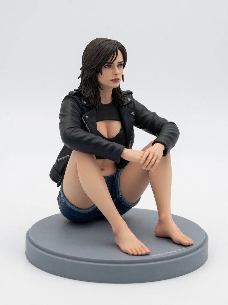 Figura garage kit Jessicy Jones · estilo Cyber · cyber resina · resina pintada a mano · Garage Kit Studio
