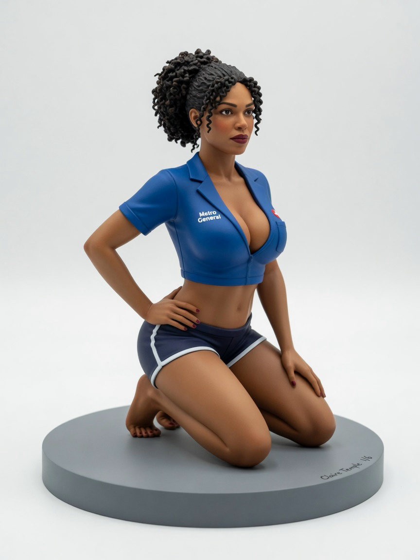 Figura garage kit Klaire Temple · estilo Dojo · energia marcial · resina pintada a mano · Garage Kit Studio
