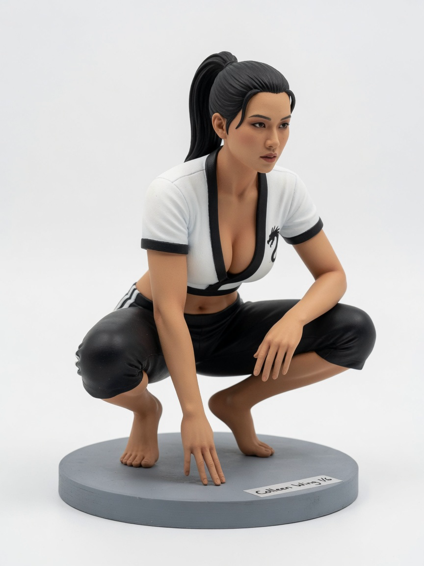 Figura garage kit Colleeny Wing · estilo Brillo · companion luminoso · resina pintada a mano · Garage Kit Studio