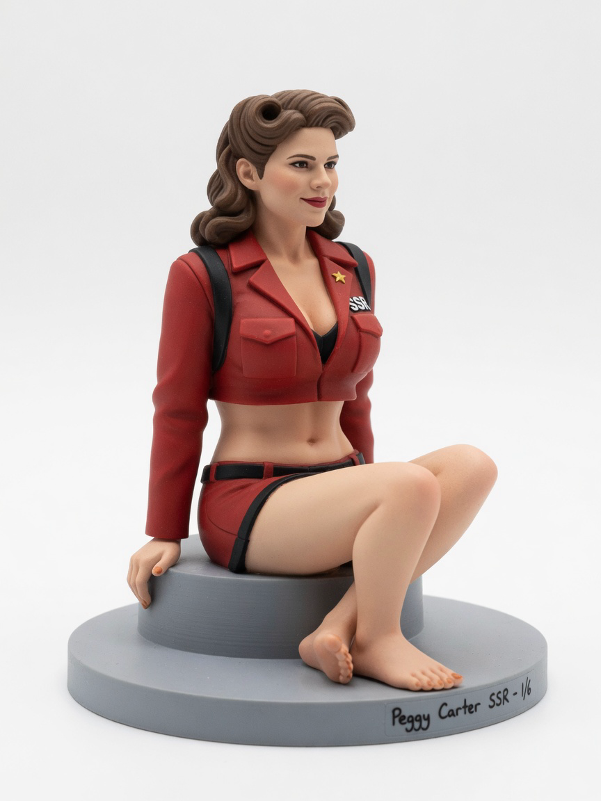 Figura garage kit Peggi Carter · estilo Tactica · vanguardia tactica live-action · resina pintada a mano · Garage Kit Studio