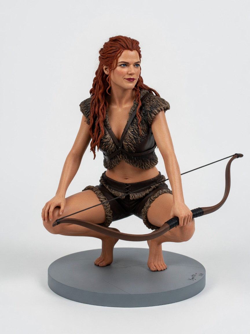 Figura garage kit Ygritteh · estilo Dojo · energia marcial · resina pintada a mano · Garage Kit Studio