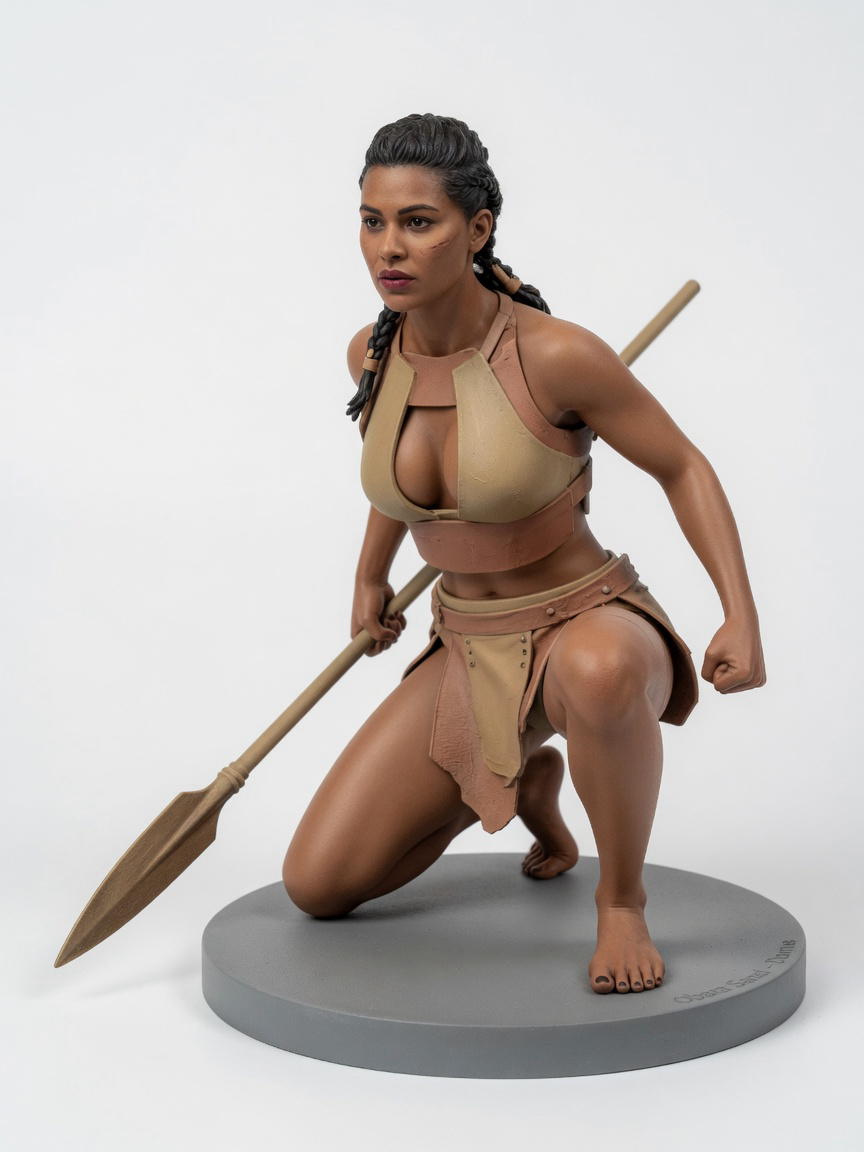Figura garage kit Obaran Sand · estilo Cyber · cyber resina · resina pintada a mano · Garage Kit Studio