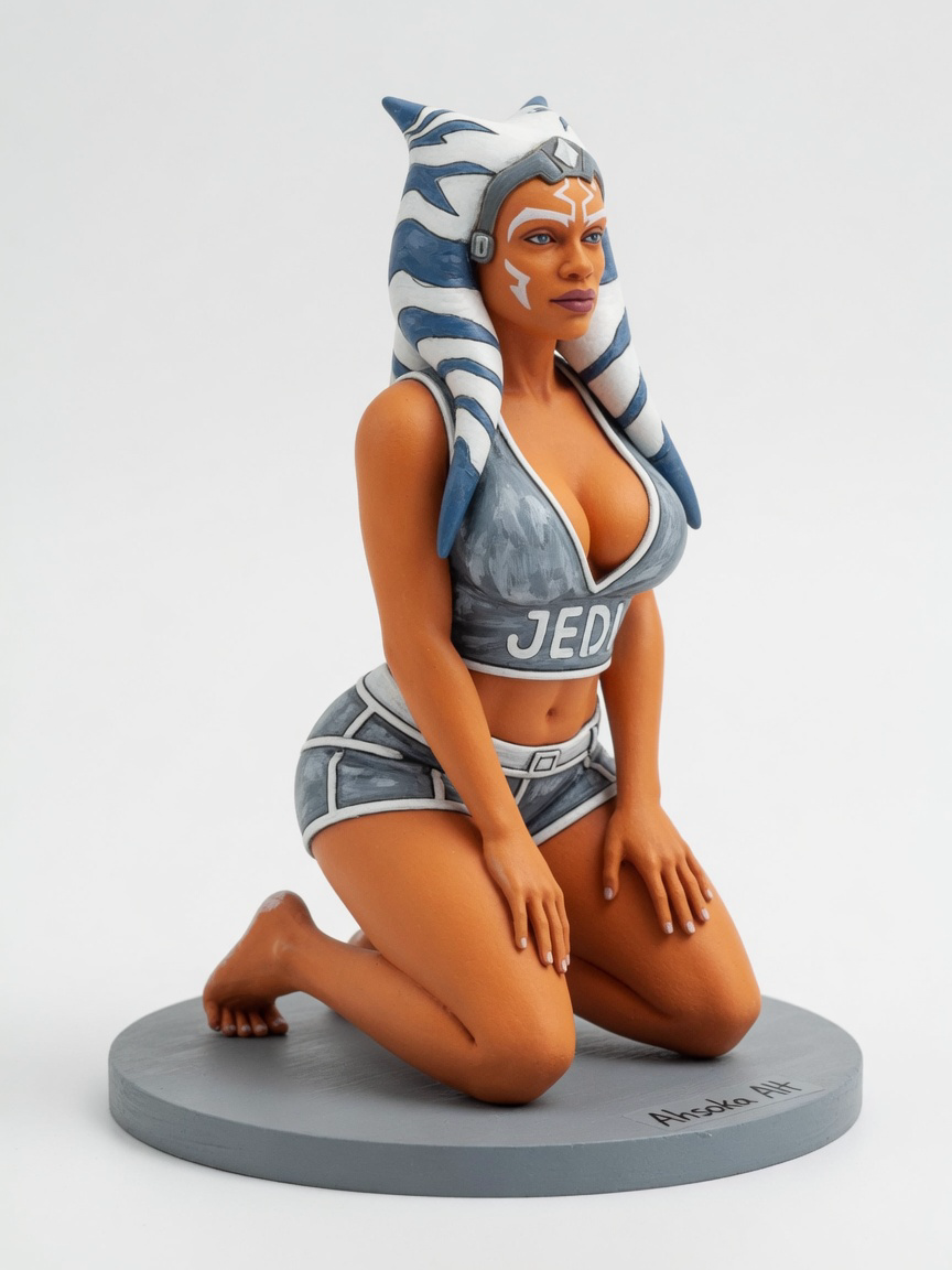 Figura garage kit Ahsuka Alt · estilo Cyber · cyber resina · resina pintada a mano · Garage Kit Studio