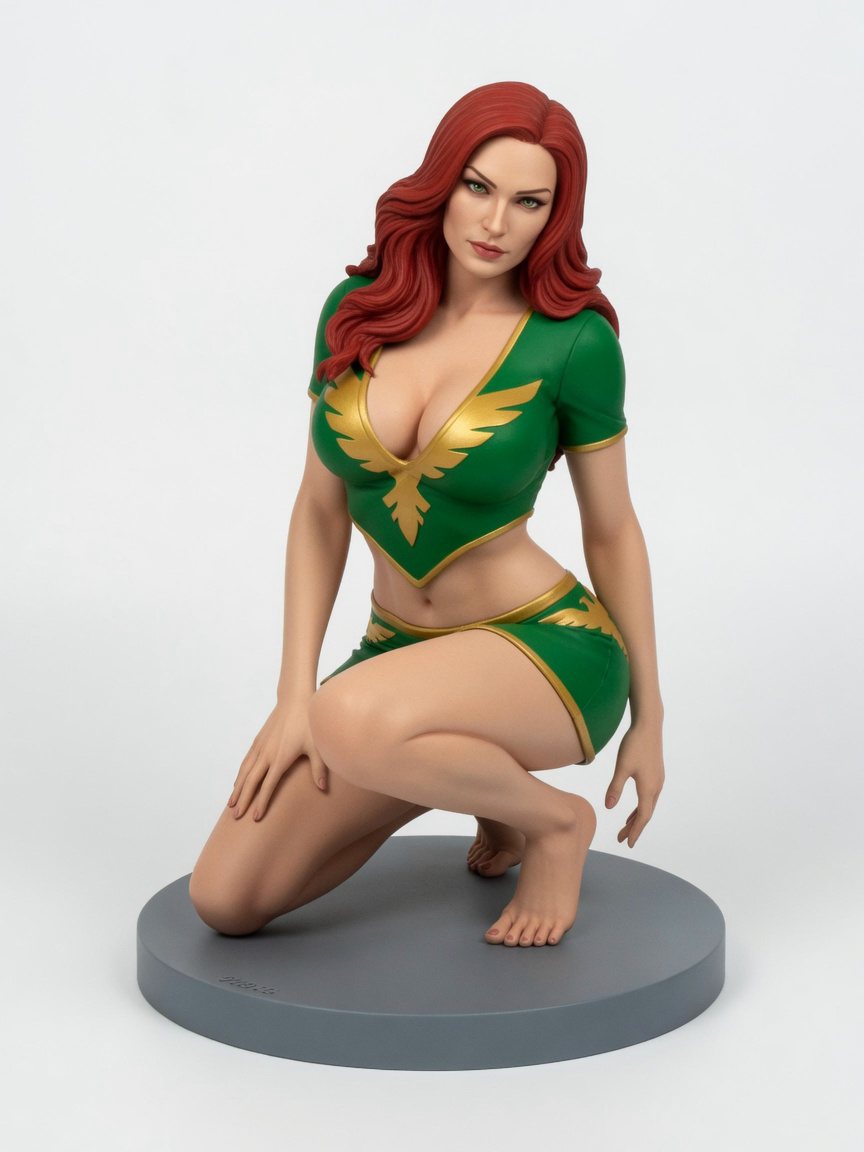 Figura garage kit Jeane Grey Alt · estilo Runas · maga de runas · resina pintada a mano · Garage Kit Studio