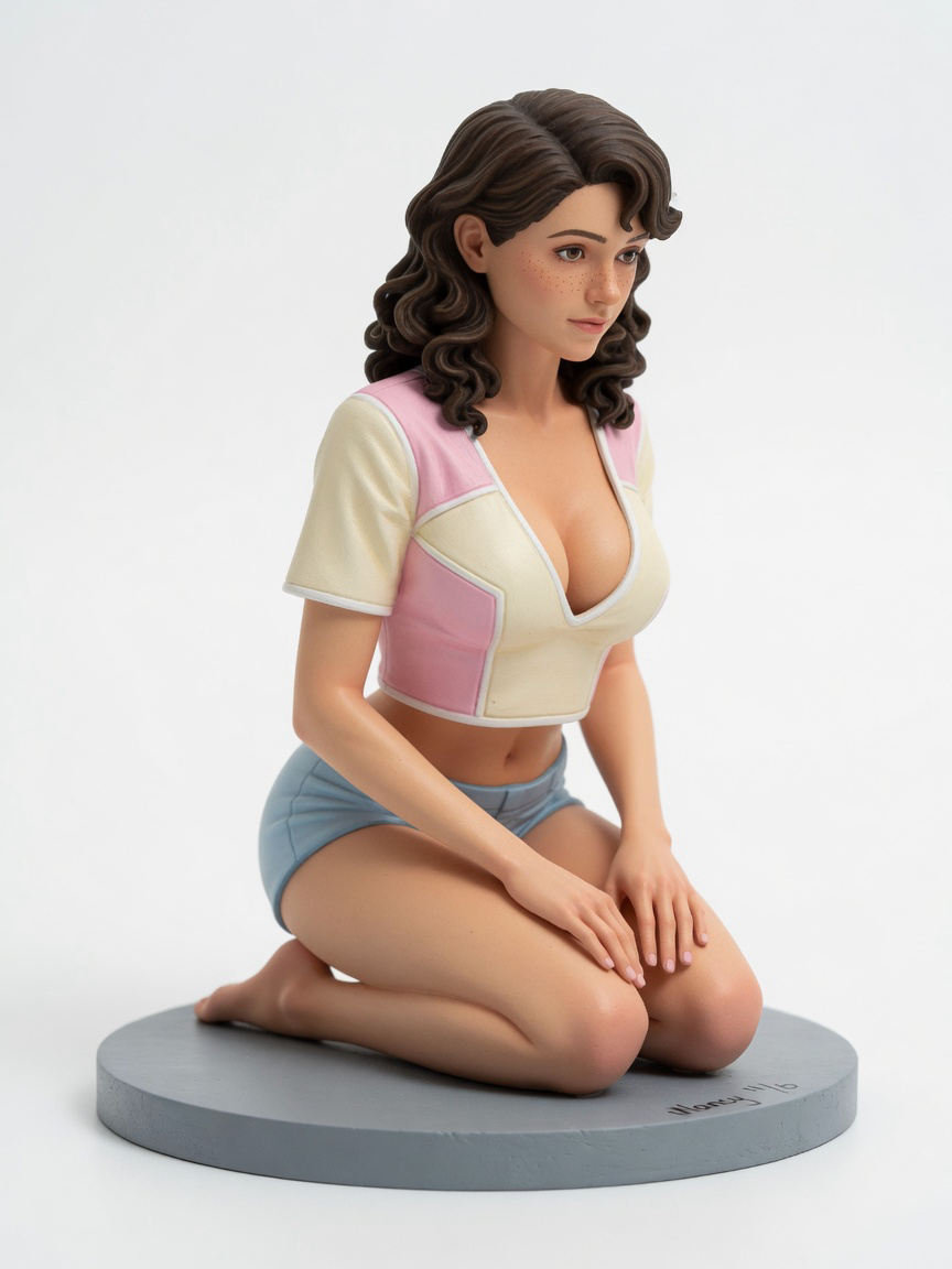 Figura garage kit Nancyy Micro · estilo Cyber · cyber resina · resina pintada a mano · Garage Kit Studio