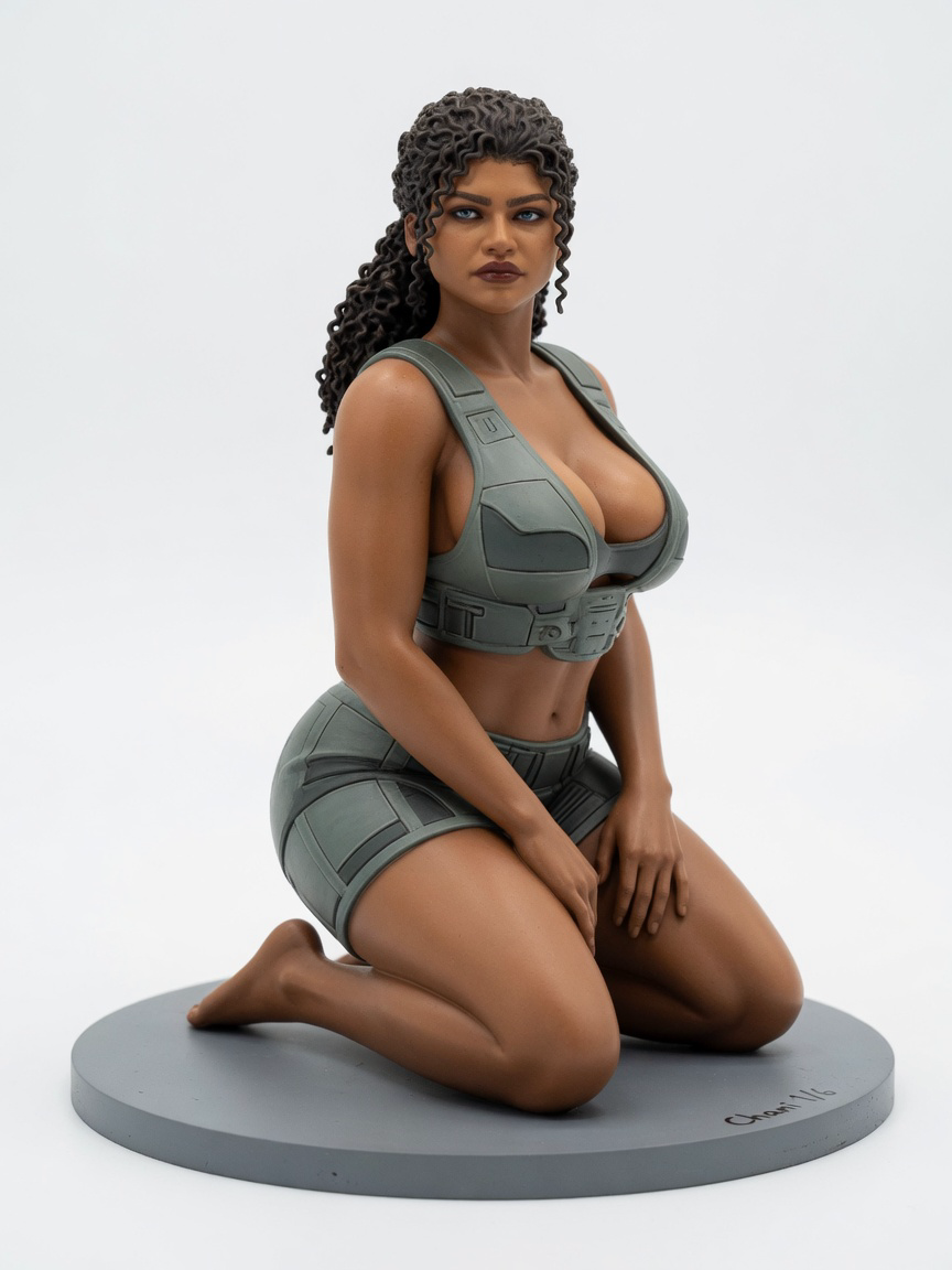 Figura garage kit Chhani Micro · estilo Dojo · energia marcial · resina pintada a mano · Garage Kit Studio