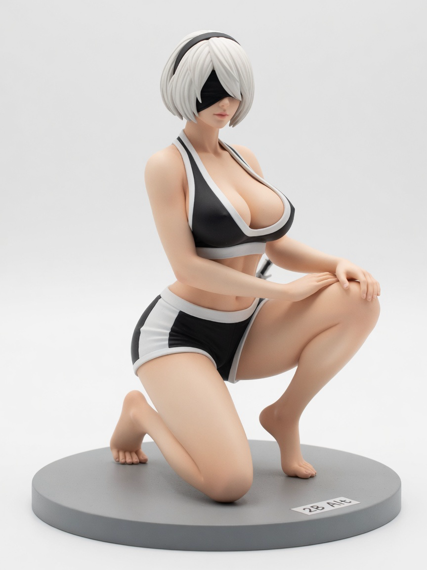 Figura garage kit 2Ba Alt · estilo Magia · heroina magica artesanal · resina pintada a mano · Garage Kit Studio