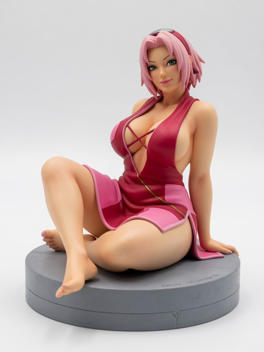 Figura garage kit Sakuraa Haruno · estilo Noble · nobleza de pantalla · resina pintada a mano · Garage Kit Studio