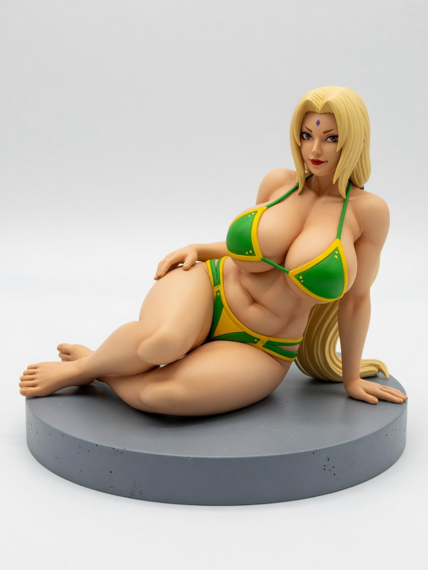 Figura garage kit Tsonade · estilo Cyber · cyber resina · resina pintada a mano · Garage Kit Studio