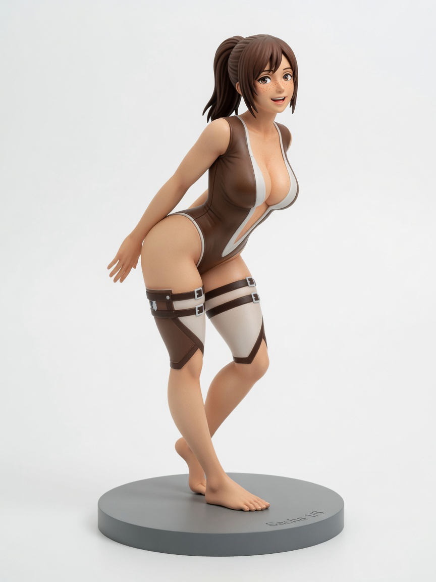 Figura garage kit Sashan · estilo Aventura · aventura urbana · resina pintada a mano · Garage Kit Studio