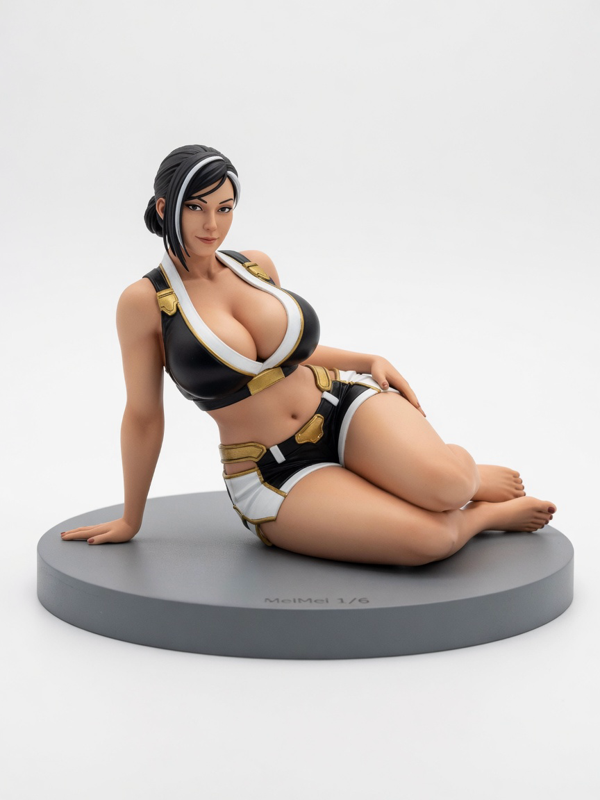 Figura garage kit Meih Mei Bloom · estilo Dojo · energia marcial · resina pintada a mano · Garage Kit Studio