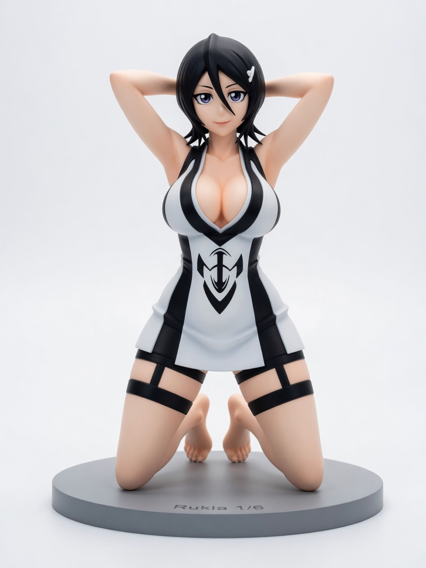 Figura garage kit Rukiu Kuchiki · estilo Brillo · companion luminoso · resina pintada a mano · Garage Kit Studio