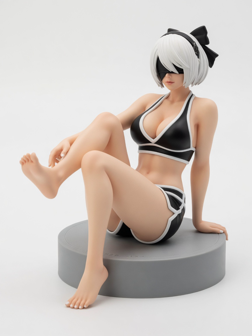 Figura garage kit 2Bh Swim · estilo Runas · maga de runas · resina pintada a mano · Garage Kit Studio