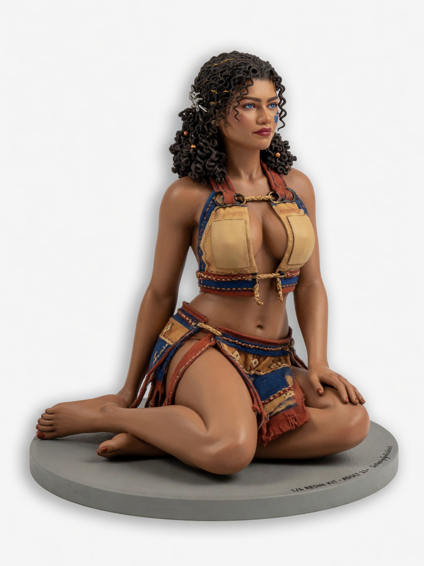 Figura garage kit Chanih · estilo Runas · maga de runas · resina pintada a mano · Garage Kit Studio
