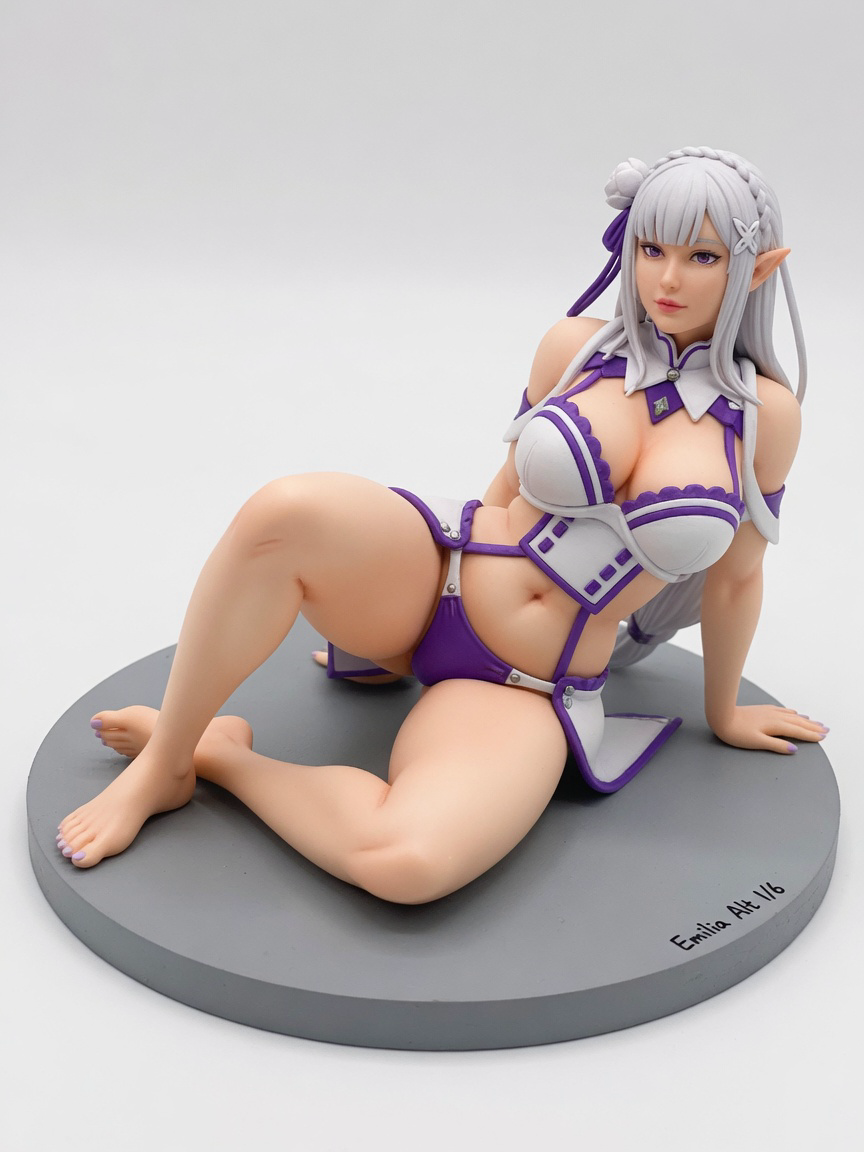 Figura garage kit Emylia Alt · estilo Runas · maga de runas · resina pintada a mano · Garage Kit Studio