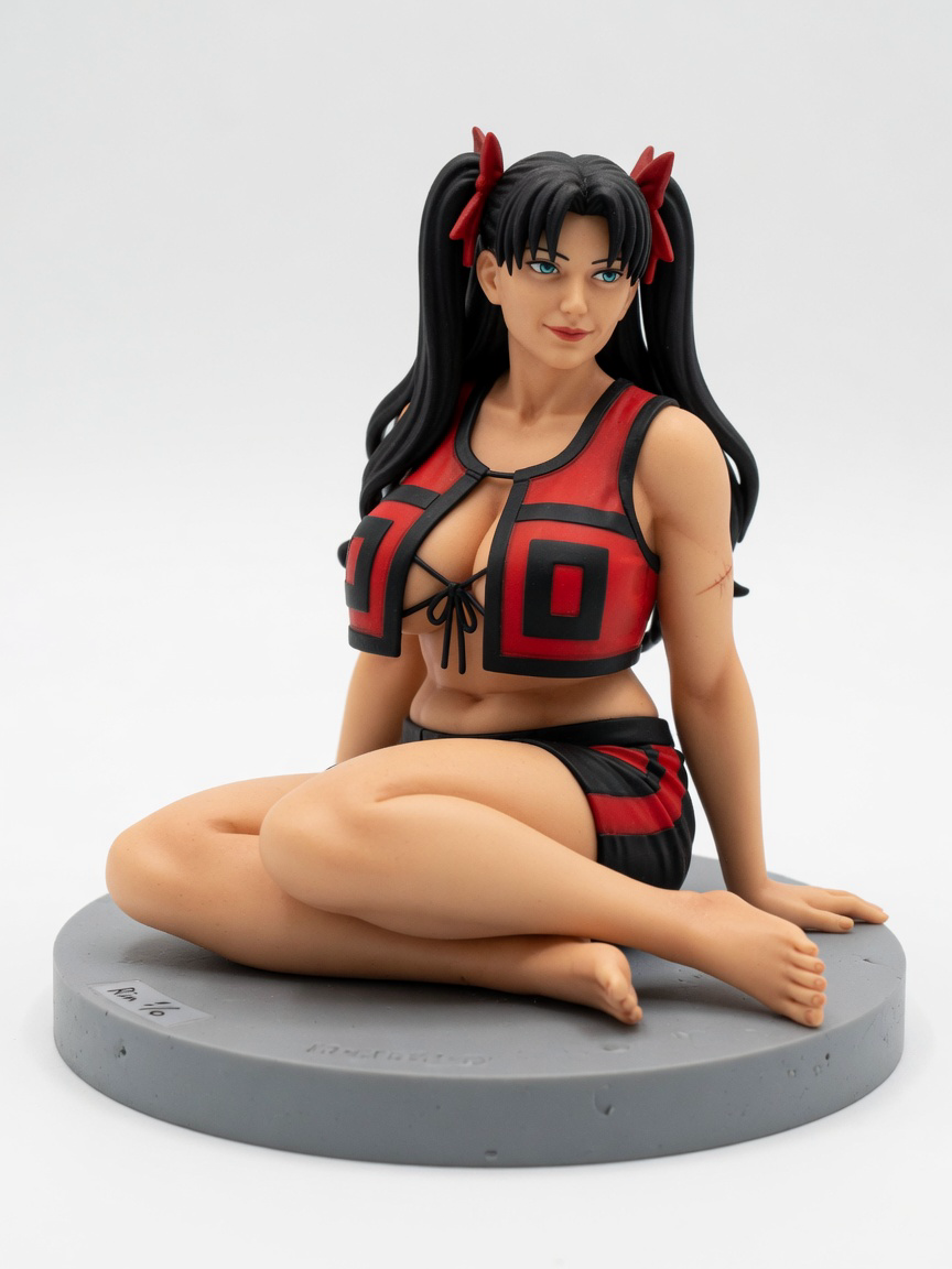 Figura garage kit Ryn Tohsaka · estilo Cyber · cyber resina · resina pintada a mano · Garage Kit Studio
